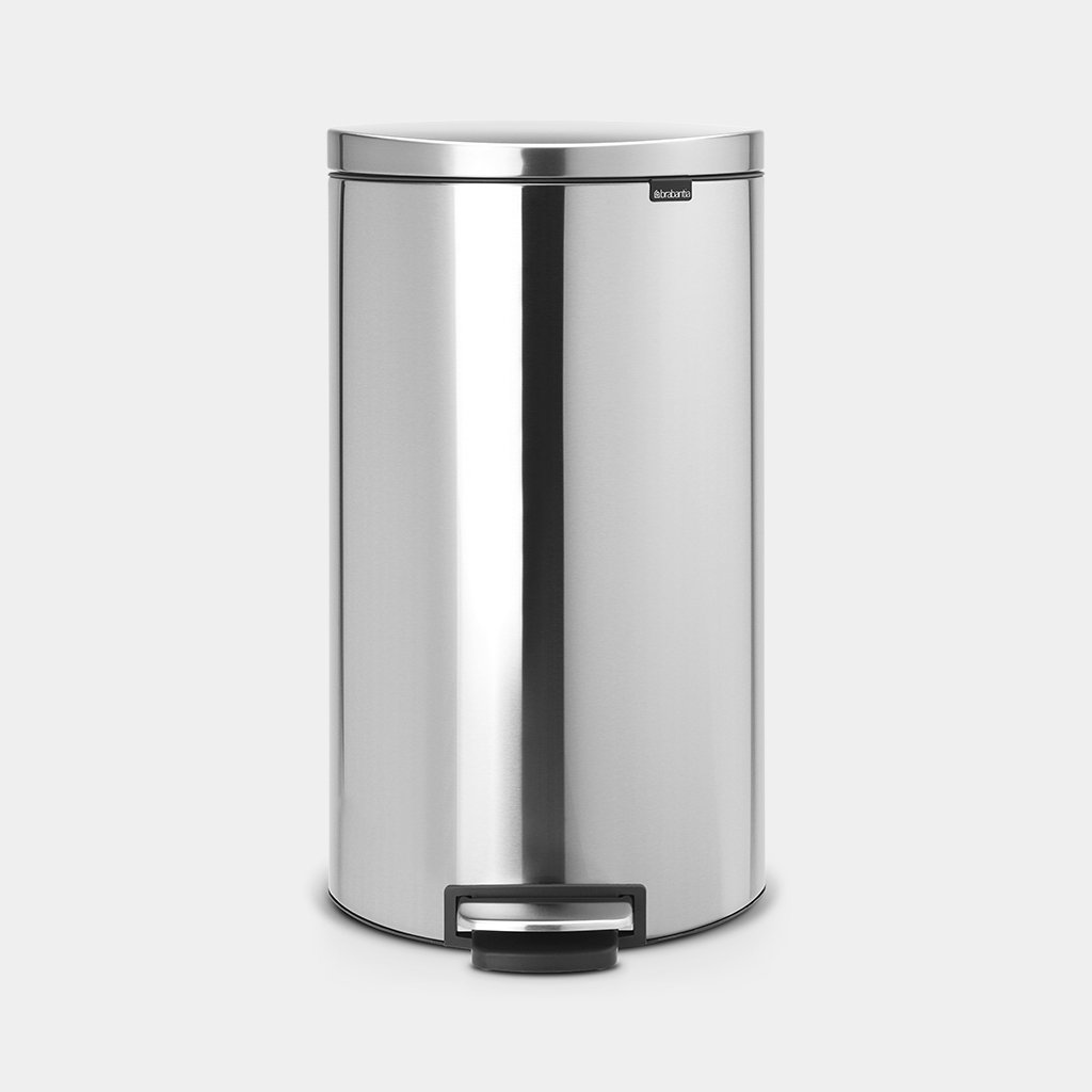Brabantia Zafacon De Pedal Flatback+ 30 Lt Matt Steel Fingerprint Proof