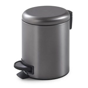 Gedy Potty Cubo de Pedal Cuadrado 5lt Gun Metal
