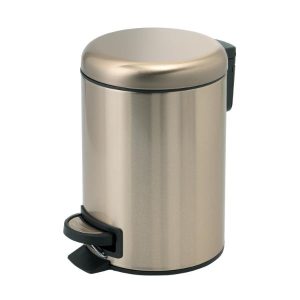 Gedy Potty Cubo de Pedal Cuadrado 5lt Oro Mate