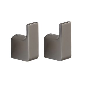 Gedy Pirenei Percha 2 Piezas Gun Metal
