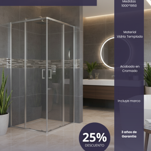 Bellari Cabina Cuadrada 90x90x195cm Cromado