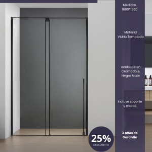 Bellari Mampara Corrediza entre Paredes 160x195cm Cromada