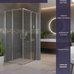 Bellari Cabina Cuadrada 90x90x195cm Cromado