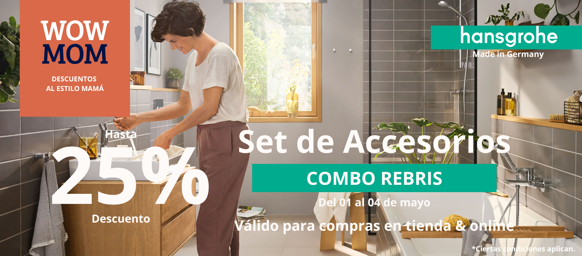 Set de Accesorios Hansgrohe – Combo Rebris